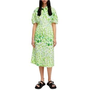 BIMBA Y LOLA | Women’s Bright Printed Button Down Midi Dress Size Medium